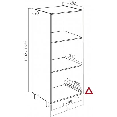 minimum landbouw Kabelbaan Keukenkast | Halfhoog | 1300 mm - Meubelbeslag Online