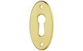 Sleutelplaat messing gepolijst - 20 x 37 mm