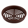 Ventilatierooster rond bruin - met afdekrand - 65 mm