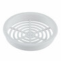 Ventilatierooster rond wit - met afdekrand - 65 mm