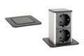 Inbouw stopcontact - zwart - 2x 320V Schuko