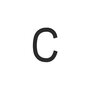 Huisletter C zwart RVS - 100mm