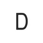 Huisletter D zwart RVS - 100mm