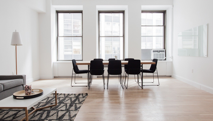 De minimalistische interieurstijl