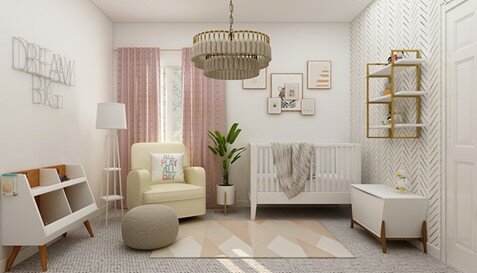 Beslag voor in een kinderkamer